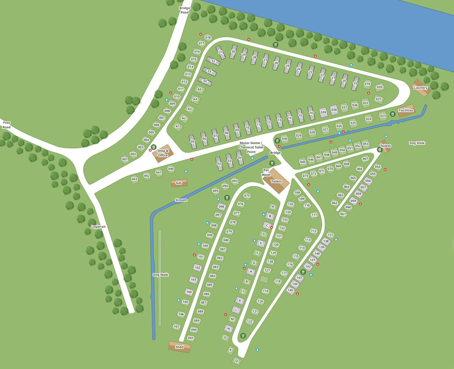 Map of Fonab Caravan Park
