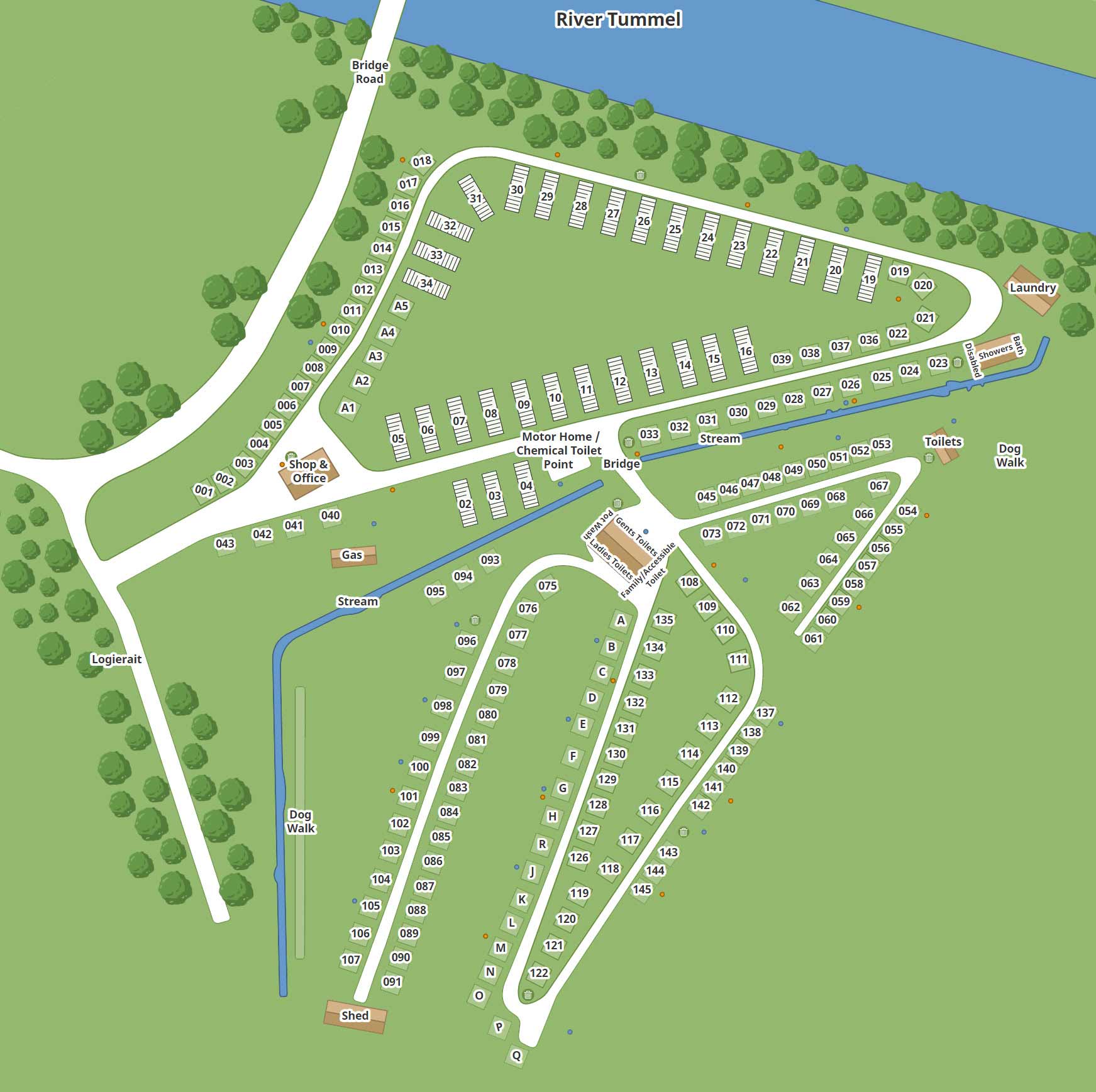 Map of Fonab Caravan Park