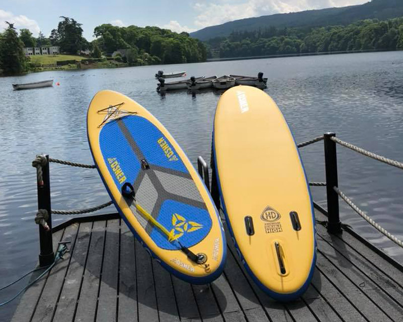 SUP's for hire at Pitlochry Boating Station
