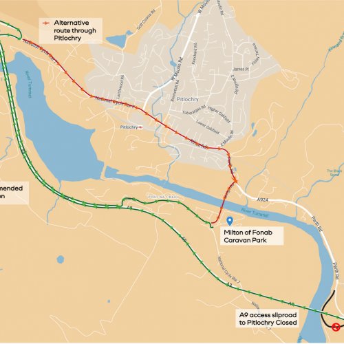 A minor diversion this Summer for A9 northbound traffic