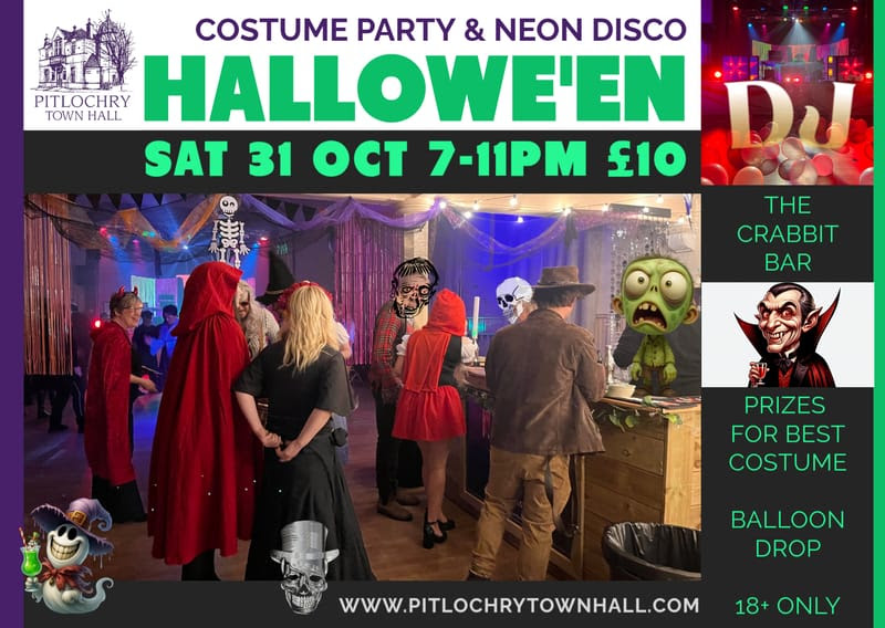 Halloween Costume Party & Neon Disco at Fonab Caravan Park