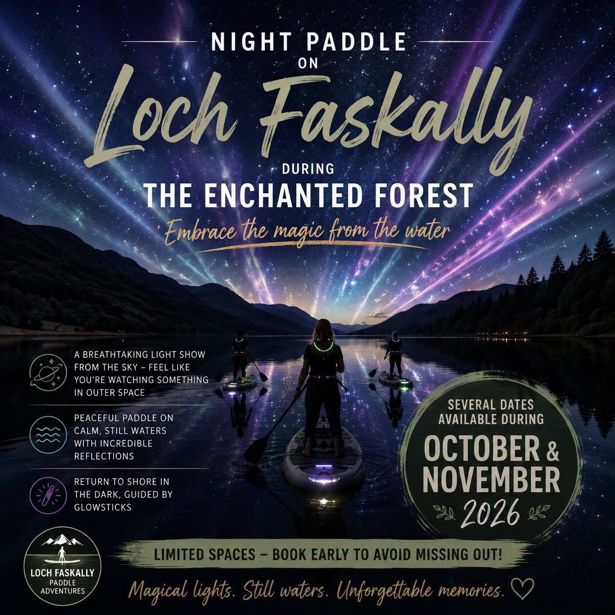 Night Paddle during Enchanted Forest at Fonab Caravan Park