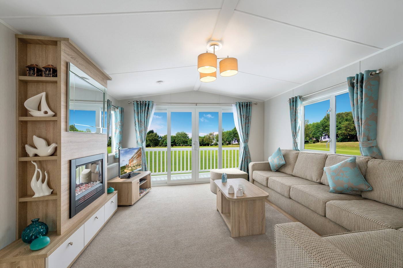 The 2015 Willerby Avonmore is close to the River Tummel and is south facing. 
Pet Friendly
Sleeps 6 in three bedrooms
Open plan kitchen/living room layout