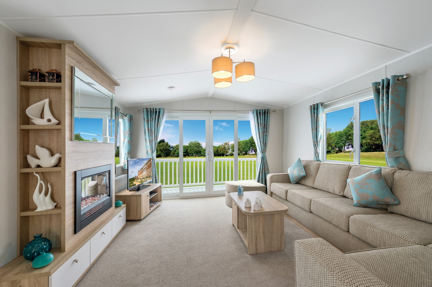 The 2015 Willerby Avonmore is close to the River Tummel and is south facing. 
Pet Friendly
Sleeps 6 in three bedrooms
Open plan kitchen/living room layout