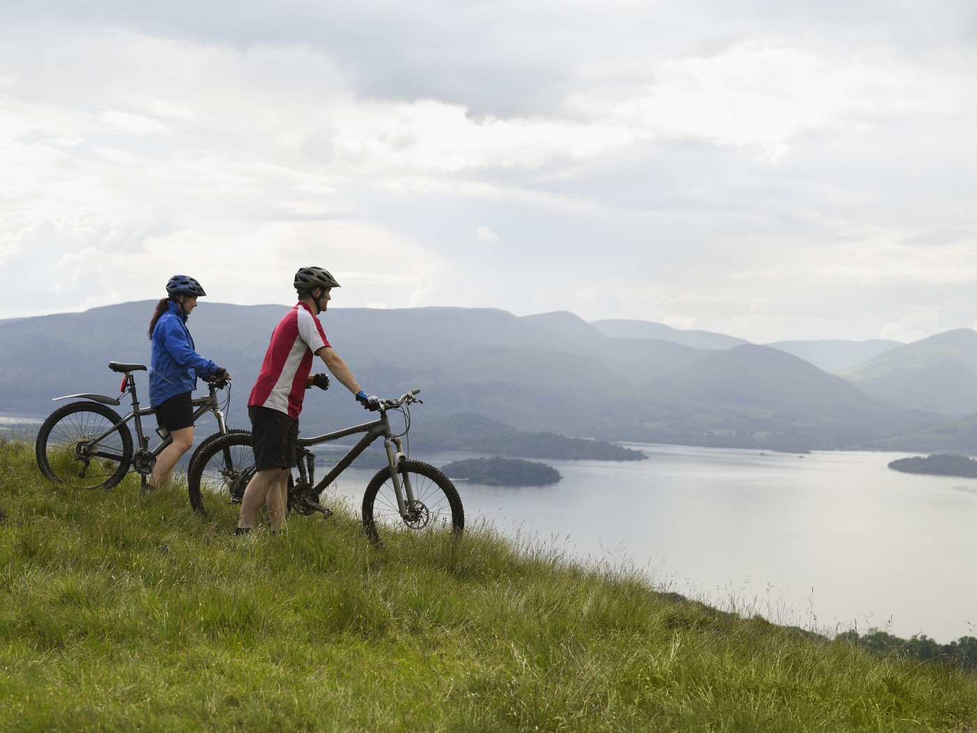 Stock image of cycling in Scotland