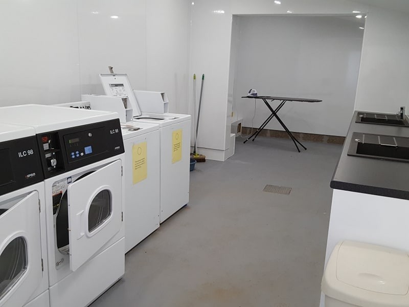 New laundry at Fonab camping site