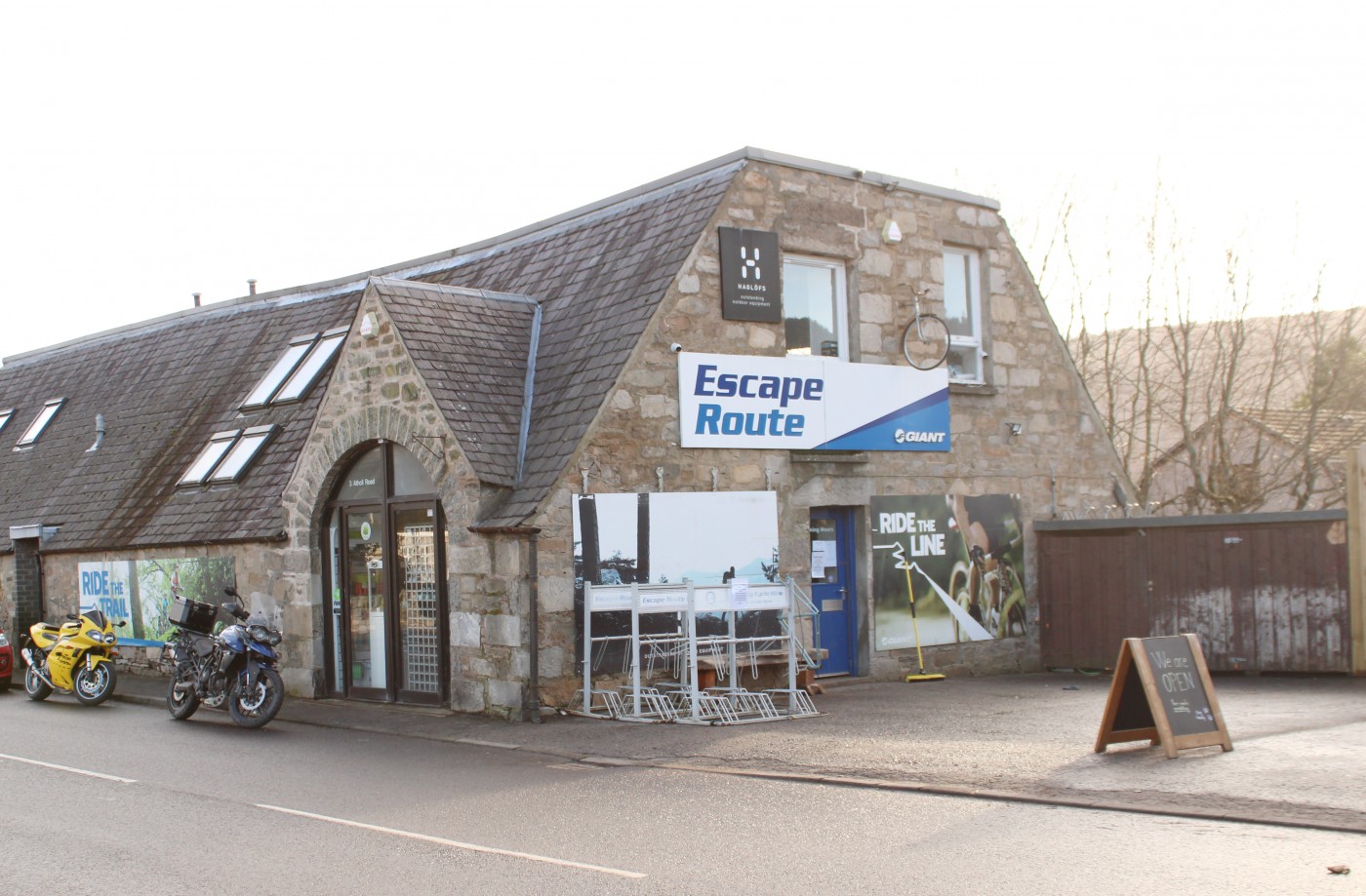 Escape Route biking shop in Pitlochry