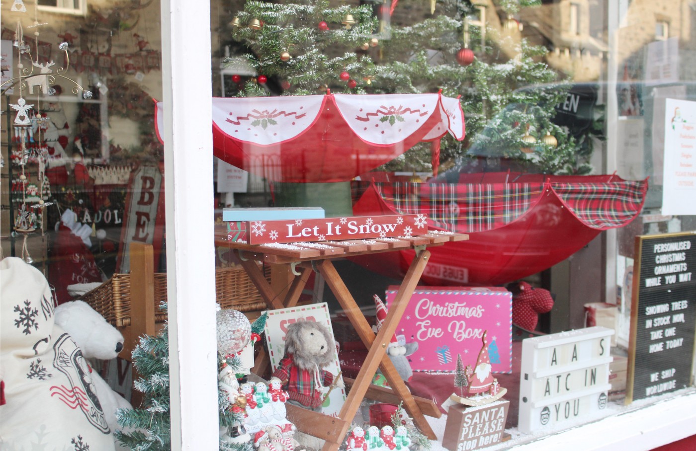 The Christmas Emporium shop in the town center of Pitlochry.