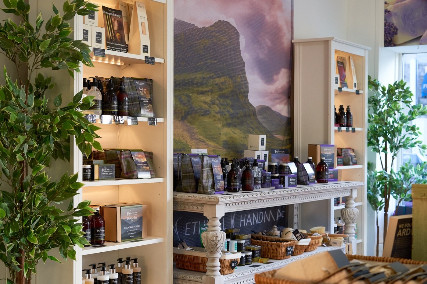 Inside the shop of The highland Soap co.