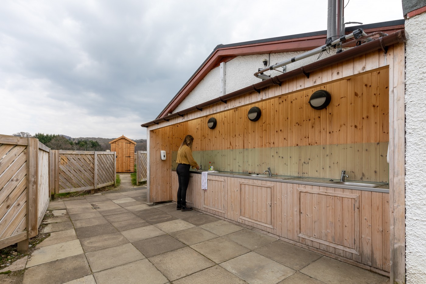 Scandinavian inspired wash block at Milton of Fonab Caravanpark