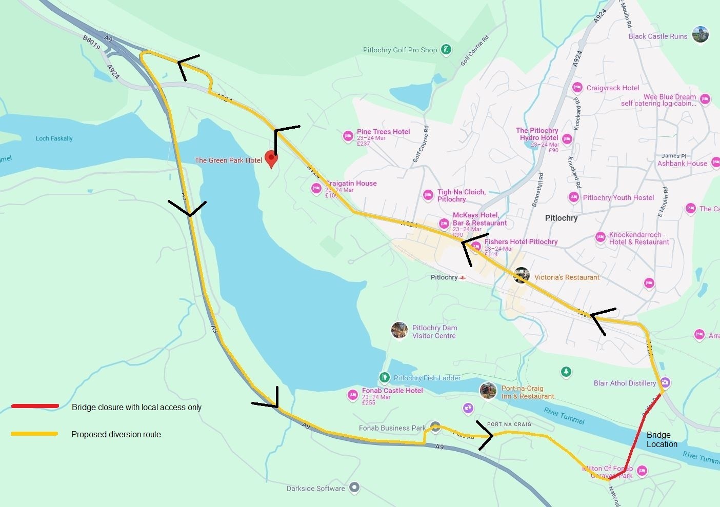 Aldour Bridge Road Closure