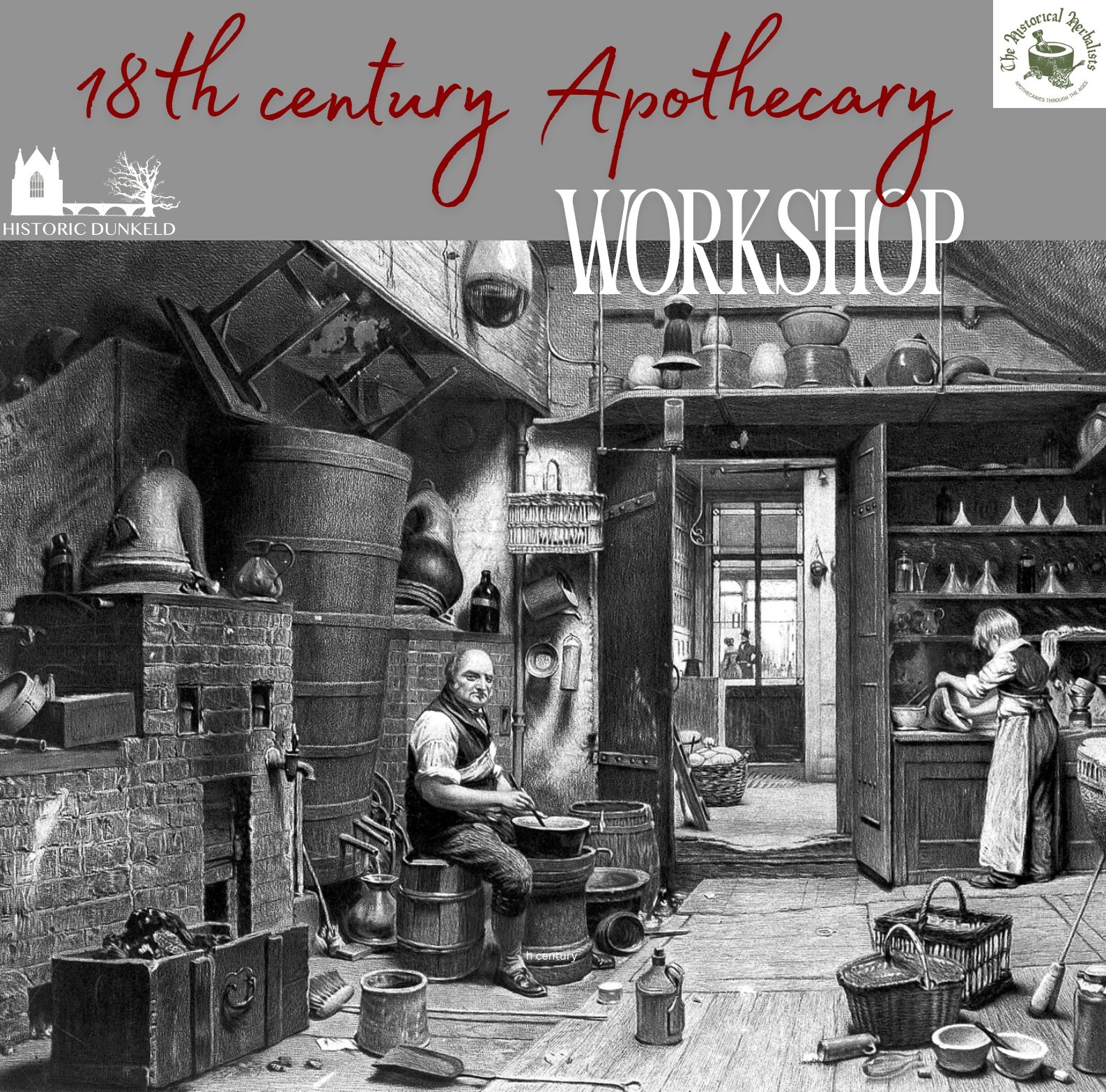 18th Century Apothecary workshop at Fonab Caravan Park